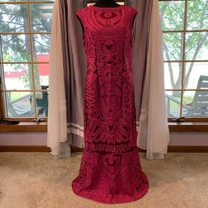JS Collections Magenta Gown
